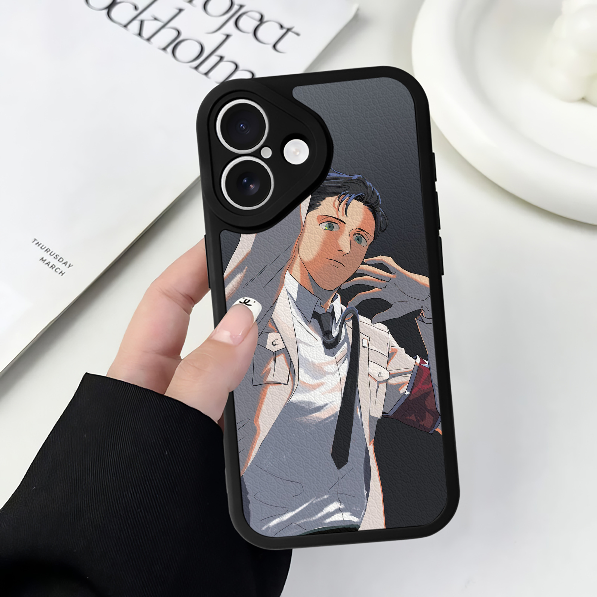（画像用） 進撃の巨人 Attack on Titan 【iPhone 16シリーズ対応】シリコンスマホケース（レザー調） 材質：シリコン